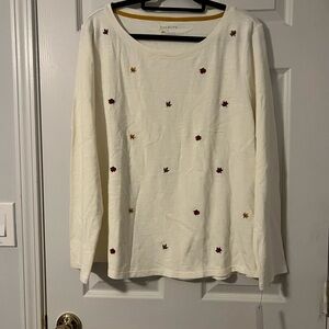 Talbots Fall long sleeve leaf shirt